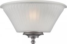  60/5371 - 1-Light Wall Sconce in Aged Pewter Finish with a Frosted Glass Shade