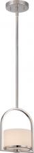  60/5478 - Celine - 1 Light Mini Pendant with Satin White Glass - Polished Nickel Finish