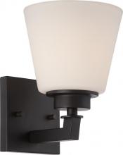  60/5551 - Mobili - 1 Light Vanity with Satin White Glass - Aged Bronze Finish