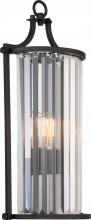  60/5777 - Krys- 1 Light Crystal Accent Wall Sconce (Long) - Aged Bronze Finish