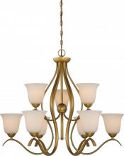  60/5819 - Dillard - 9 Light 2-Tier Hangingwith White Glass