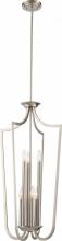  60/5877 - Laguna - 6 Light Cage Pendant - Brushed Nickel Finish