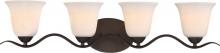 60/5973 - Dillard 4 Light Vanity - Forest Bronze with White Glass