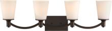  60/5974 - Laguna - 4 Light Vanity with White Glass - Forest Bronze Finish