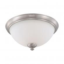  60/6014 - Patton; 3 Light; Flush Fixture with Frosted Glass; Color Retail Packaging