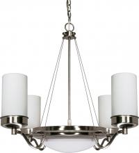  60/607 - Polaris - 6 Light Chandelier with Satin Frosted Glass - Brushed Nickel Finish