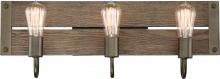  60/6429 - Winchester - 3 Light Pendant with Aged Wood - Bronze Finish