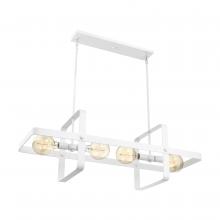  60/6725 - Prana - 4 Light Island Pendant - White Finish