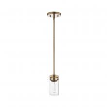  60/7529 - Intersection; 1 Light; Mini Pendant; Burnished Brass with Clear Glass