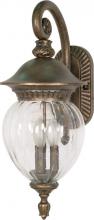  60/787 - Balun - 3 Light - 22" - Wall Lantern - Arm Down w/ Clear Melon Seed Glass