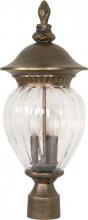  60/791 - Balun - 3 Light - 22" - Post Lantern - w/ Clear Melon Seed Glass