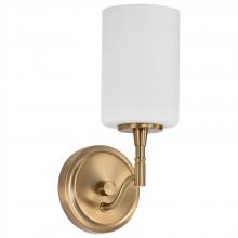  60/8201 - Liam; 1 Light Vanity; Burnished Brass; White Opal Glass