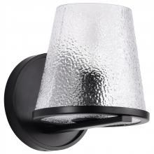  60/8251 - Valentine; 1 Light Vanity; Black Finish; Hammered Glass