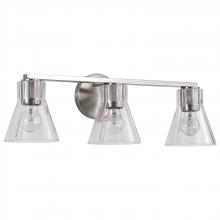  60/8333 - Gianna; 3 Light Vanity; Brushed Nickel Finish; Clear Glass