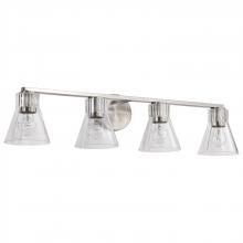  60/8334 - Gianna; 4 Light Vanity; Brushed Nickel Finish; Clear Glass