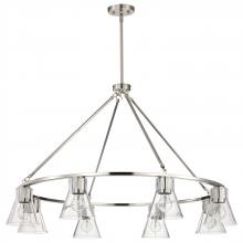  60/8336 - Gianna; 8 Light Chandelier; Brushed Nickel Finish; Clear Glass