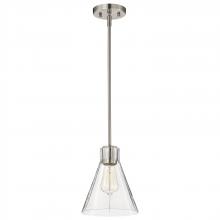  60/8337 - Gianna; Mini Pendant; Brushed Nickel Finish; Clear Glass
