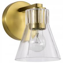  60/8341 - Gianna; 1 Light Vanity; Vintage Brass Finish; Clear Glass