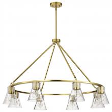  60/8346 - Gianna; 8 Light Chandelier; Vintage Brass Finish; Clear Glass
