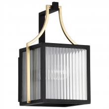  60/8501 - Holden; Small Outdoor Lantern; Gold and Black Finish; Clear Glass