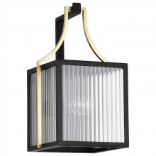  60/8502 - Holden; Medium Outdoor Lantern; Gold and Black Finish; Clear Glass