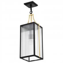  60/8505 - Holden; Hanging Pendant; Gold and Black Finish; Clear Glass