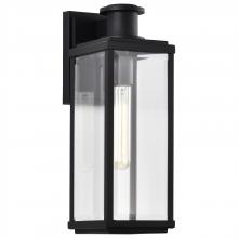  60/8511 - Luca; Medium Outdoor Lantern; Sand Black Finish; Clear Beveled Glass
