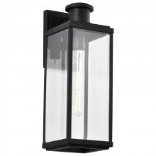  60/8512 - Luca; Large Outdoor Lantern; Sand Black Finish; Clear Beveled Glass