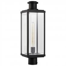  60/8513 - Luca; Outdoor Post Lantern; Sand Black Finish; Clear Beveled Glass