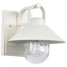  60/8520 - Ridge; Small Outdoor Lantern; White Finish; Clear Seeded Glass