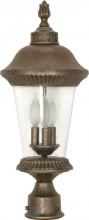  60/971 - Clarion - 3 Light - 22" - Post Lantern - w/ Clear Seed Glass