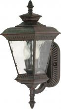  60/972 - Charter - 2 Light - 21" - Wall Lantern - Arm Up w/ Clear Water Glass