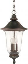 60/981 - Parisian - 3 Light - 24" - Hanging Lantern - with Fluted Seed Glass