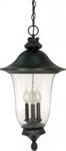  60/982 - Parisian - 3 Light - 24" - Hanging Lantern - with Fluted Seed Glass