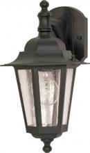  60/990 - Cornerstone - 1 Light 13" - Wall Lantern Arm Down with Clear Seeded Glass - Textured Black