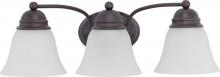  62/1023 - 3 Light - Empire LED 21" Vanity Wall Fixture - Mahogany Bronze Finish - Frosted Glass - Lamps