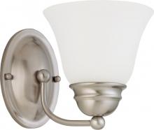 62/1121 - 1 Light - Empire LED 7" Vanity Wall Fixture - Brushed Nickel Finish - Frosted Glass - Lamp