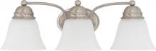  62/1123 - 3 Light - Empire LED 21" Vanity Wall Fixture - Brushed Nickel Finish - Frosted Glass - Lamps