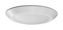  62/1261R1 - 7 in.; LED Flush Mount Fixture; Disk Light; White Finish; 3000K; 90 CRI