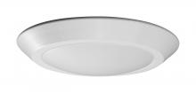  62/1264R1 - 7 in.; LED Flush Mount Fixture; Disk Light; White Finish; 4000K; 90 CRI