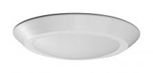  62/1361R1 - 7 in.; LED Flush Mount Fixture; Disk Light; White Finish; 5000K; 90 CRI
