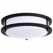  62/1735 - Glamour LED 10 inch; Flush Mount Fixture; Black Finish; CCT Selectable 3K/4K/5K