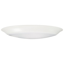  62/1815R1 - 9.8 Watt; 10 Inch LED Disk Light; 27K/3K/35K/4K/5K CCT Selectable; White Finish