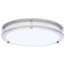  62/1876 - Glamour; LED 13 Inch Flush Mount; Brushed Nickel Finish; 27K/3K/35K/4K/5K CCT Selectable