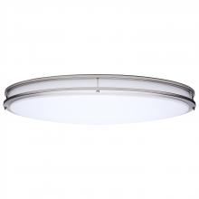  62/1881 - Glamour; LED 32 Inch Oval Flush Mount; Brushed Nickel Finish; 27K/3K/35K/4K/5K CCT Selectable
