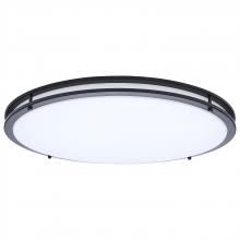  62/1978 - Glamour; LED 24 Inch Flush Mount; Black Finish; 27K/3K/35K/4K/5K CCT Selectable