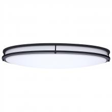  62/1981 - Glamour; LED 32 Inch Oval Flush Mount; Black Finish; 27K/3K/35K/4K/5K CCT Selectable