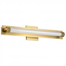  62/2387 - Larissa; 24 Inch LED Vanity; 3000K CCT; Vintage Brass Finish; Opaque Glass