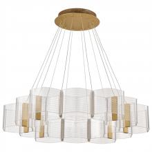  62/2404 - Kenzo; LED 12 Light Chandelier; Polished Anodized Bronze Finish; Light Guide Panel