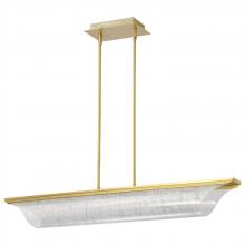  62/2411 - Idris; LED Island Pendant; Vintage Brass Finish; Light Guide Panels